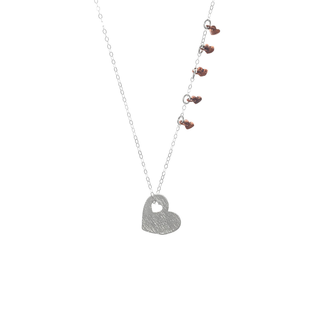 Family Heart Necklace - Five Hearts