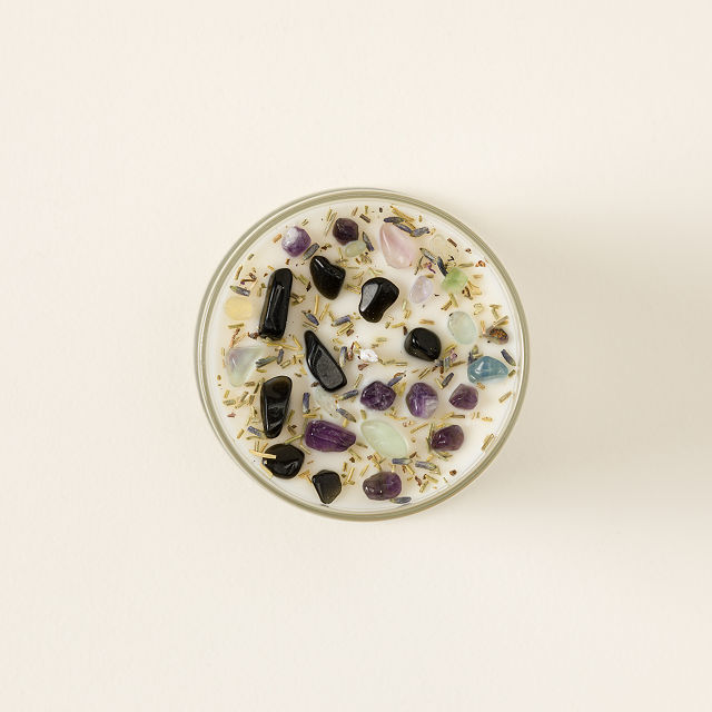 Birth Month Gemstone & Flower Candle