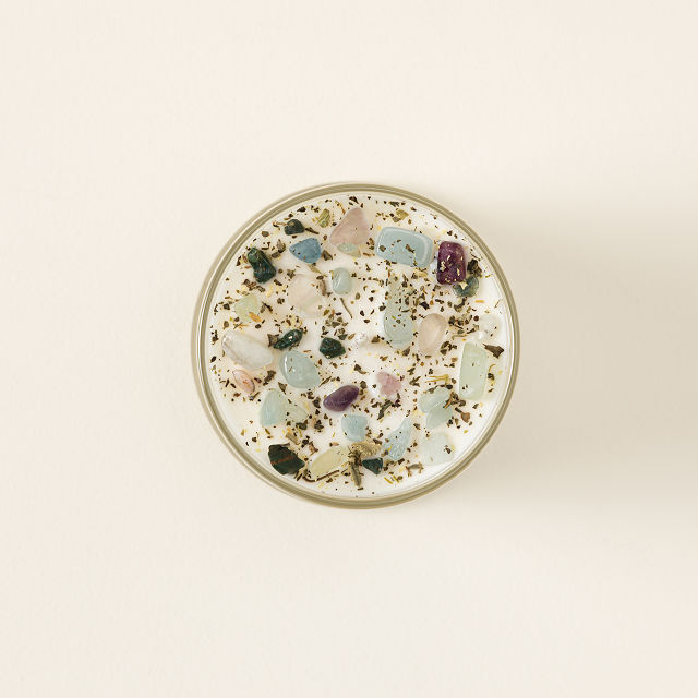 Birth Month Gemstone & Flower Candle