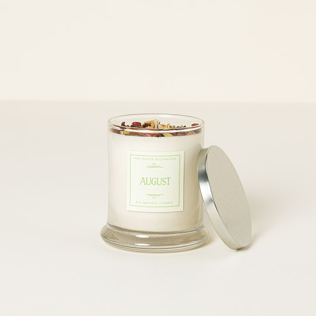 Birth Month Gemstone & Flower Candle