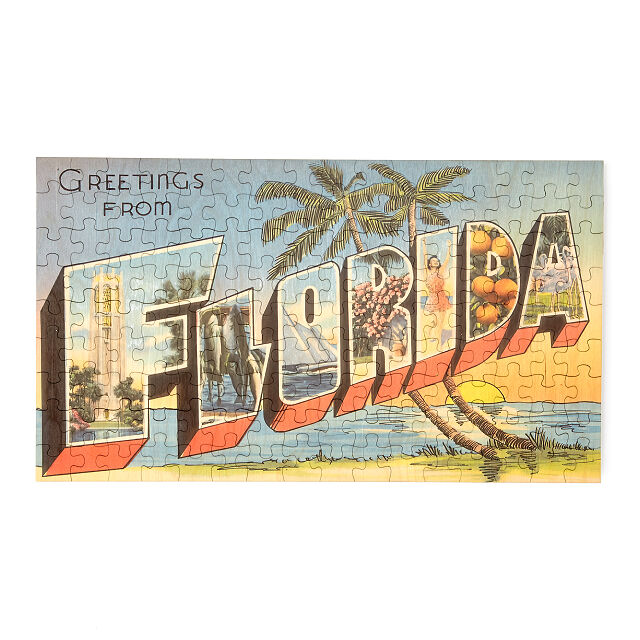 Vintage State Postcard Puzzle Puzzles Goods