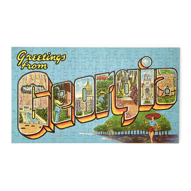 Vintage State Postcard Puzzle Puzzles Goods