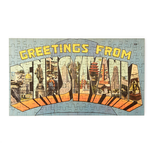 Vintage State Postcard Puzzle Puzzles Goods