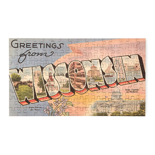 Vintage State Postcard Puzzle Puzzles Goods