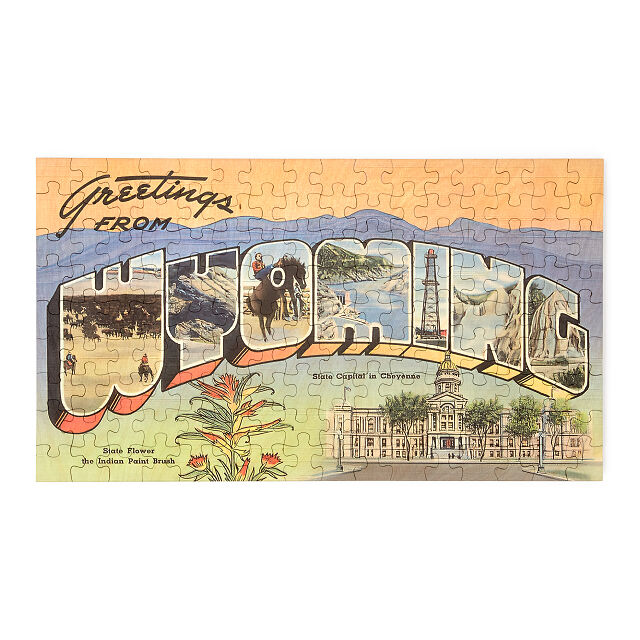 Vintage State Postcard Puzzle Puzzles Goods