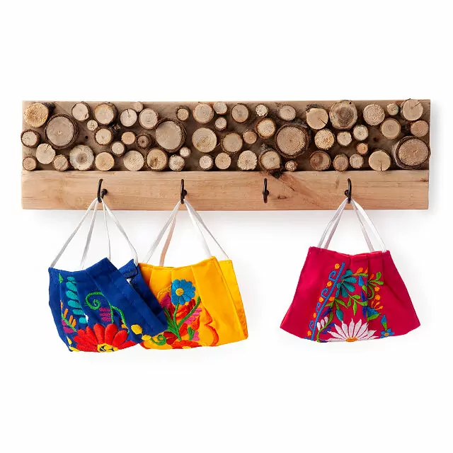 Reclaimed Wood Face Mask Rack | Home Decor | Uncommon Goods