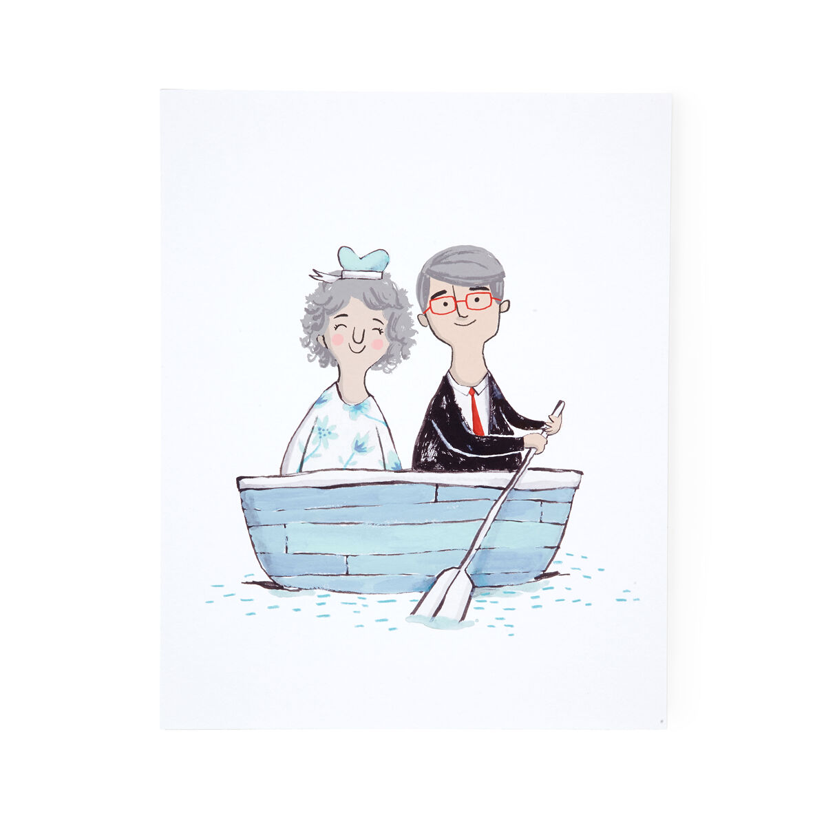 Custom Love Boat Portrait - Unframed