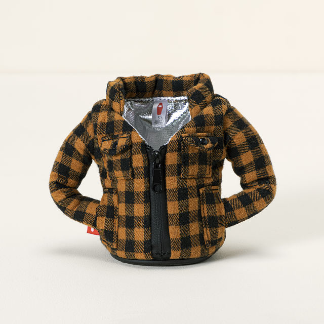 Uncommon Goods | Tan Plaid - Chill Beer Flannel | Beverage
