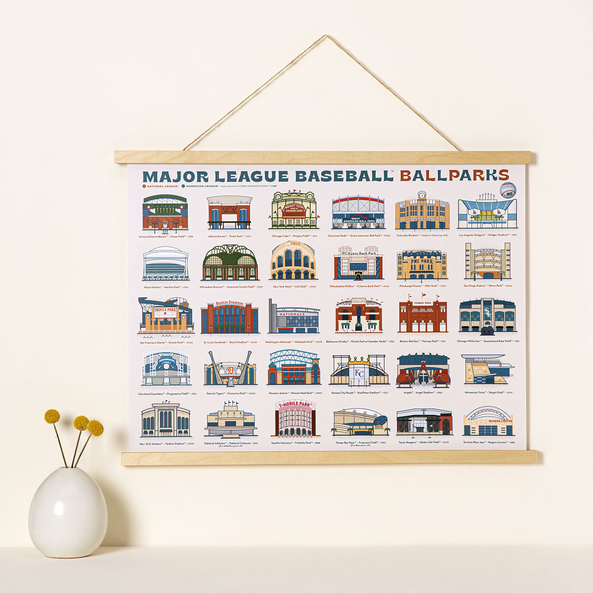 MLB Stadium Illustration Poster