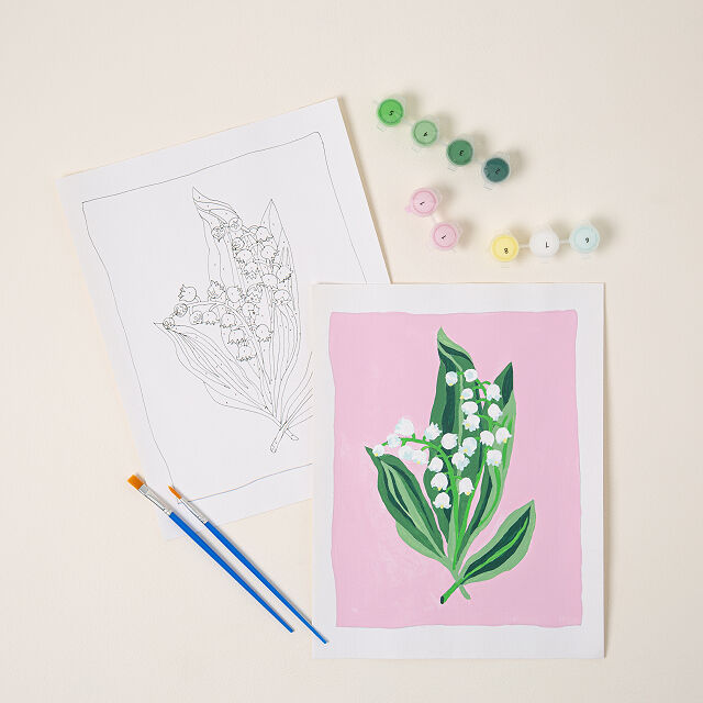 Birth Month Flower Paint-by-Number Kit