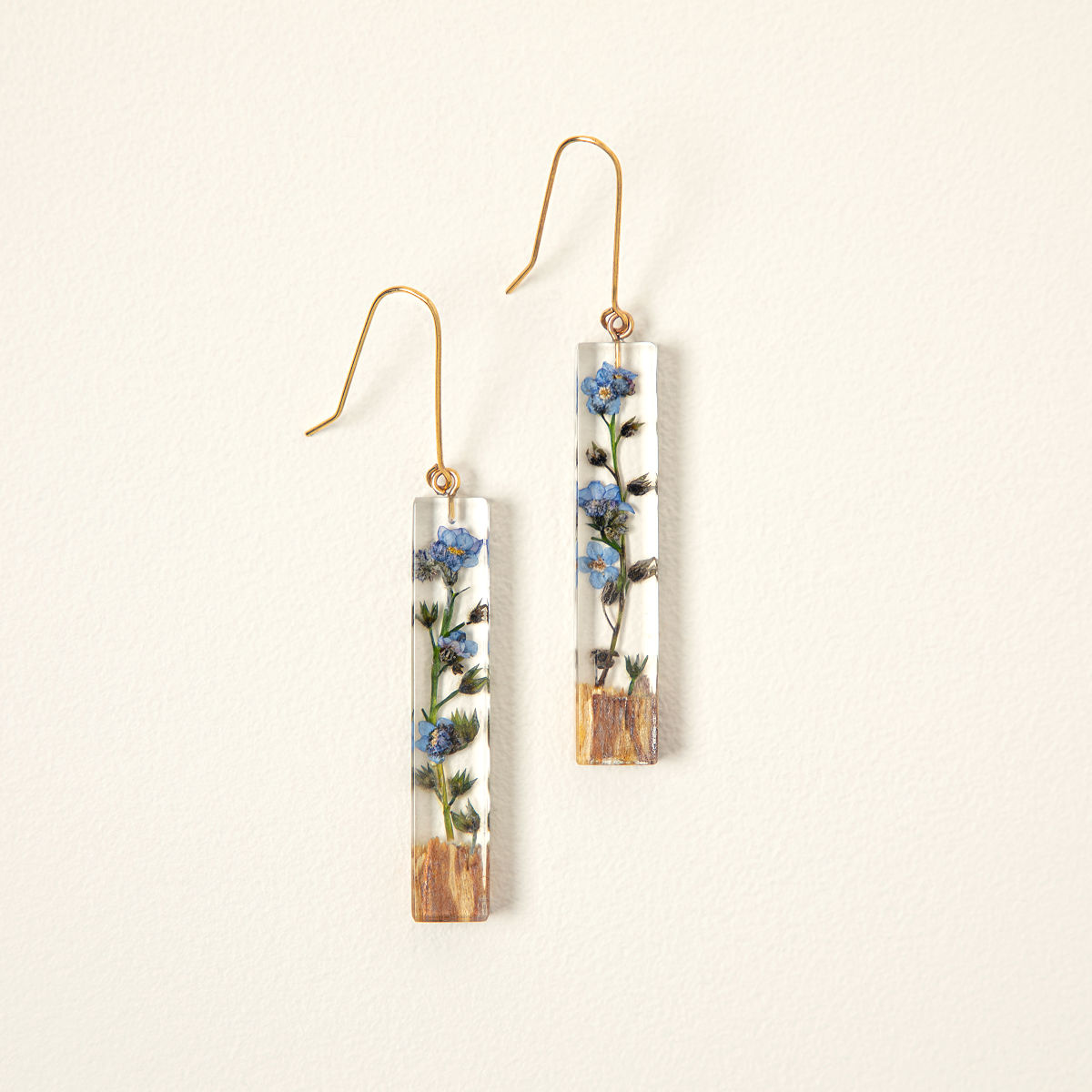 Forget-Me-Not Palo Santo Earrings