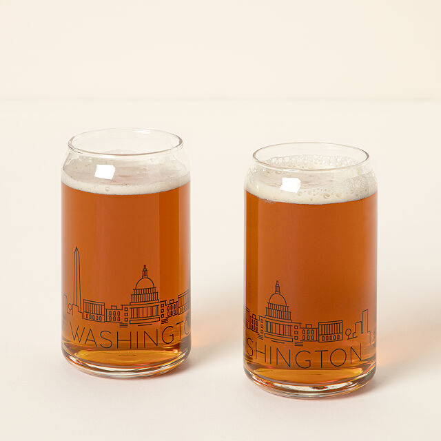 Rob Long City Skyline Beer Glasses
