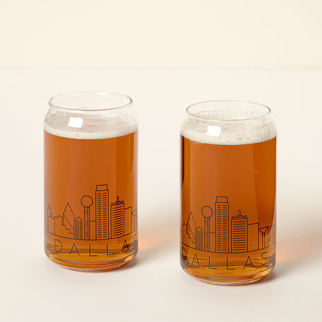 City Skyline Beer Glasses - Set of 2