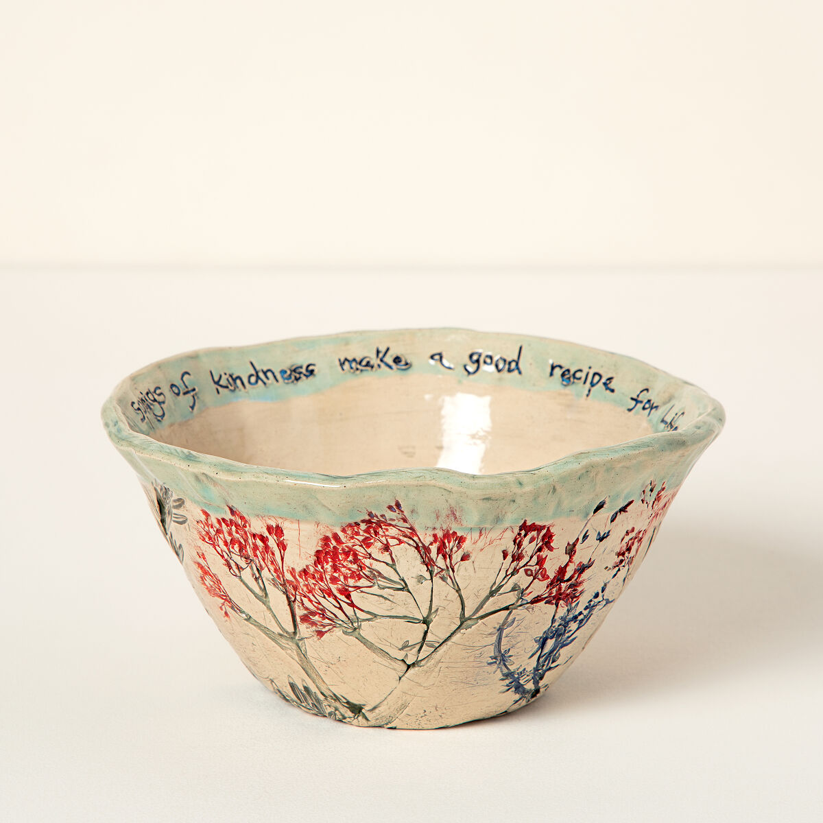 Sprigs of Kindness Bowl | Handmade Pottery