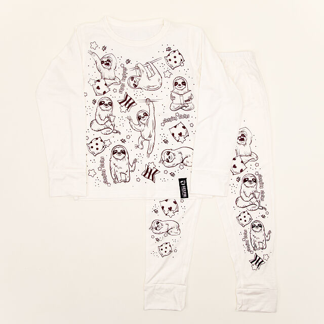 Color-In Sleepy Sloth Pajamas | Kids Pajamas | Uncommon Goods