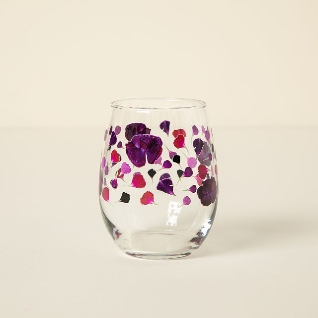 Birth Month Flower Printed Glass