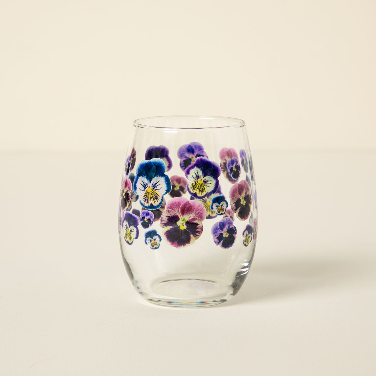 Birth Month Flower Printed Glass - February - Violet