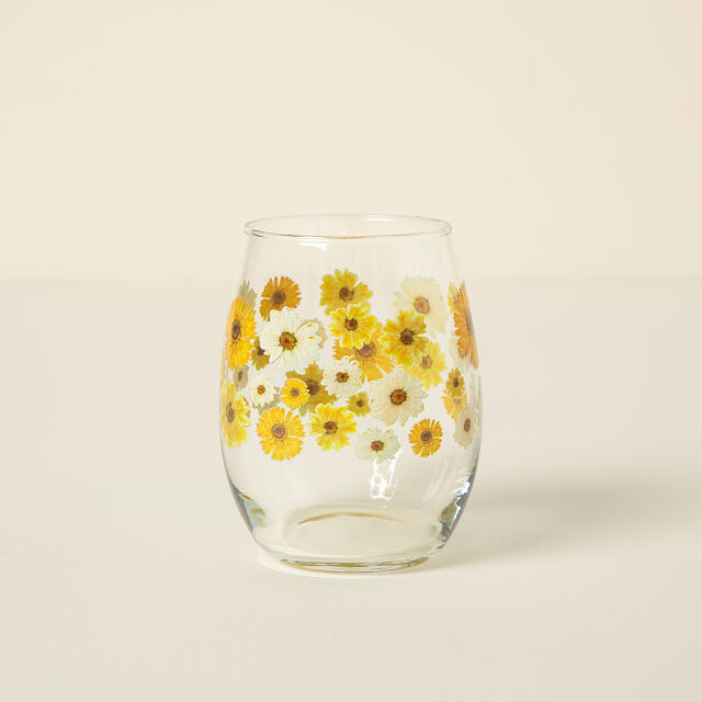 Birth Month Flower Printed Glass