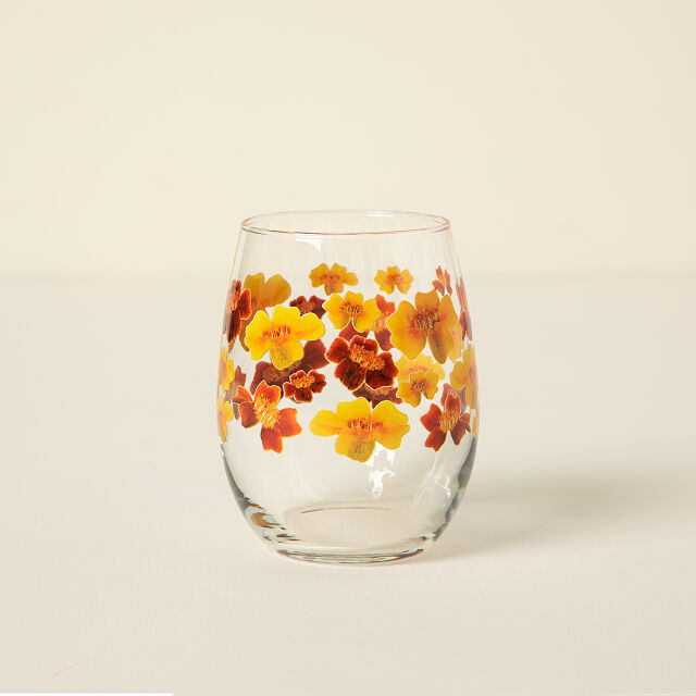 Birth Month Flower Printed Glass