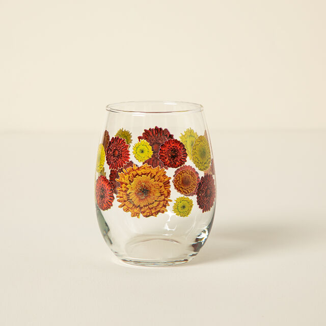 Birth Month Flower Printed Glass