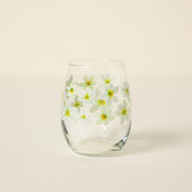 Birth Month Flower Printed Glass