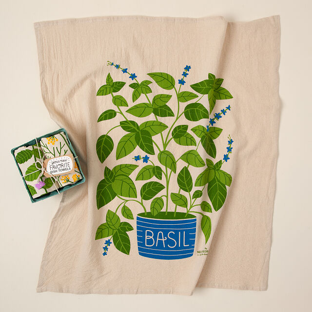 Flowering Herb Kitchen Towels Set of 3 Goods