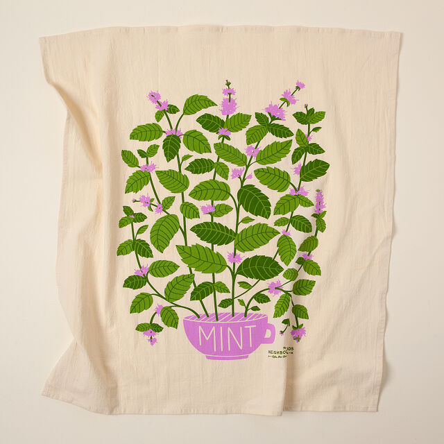 Flowering Herb Kitchen Towels Set of 3 Goods