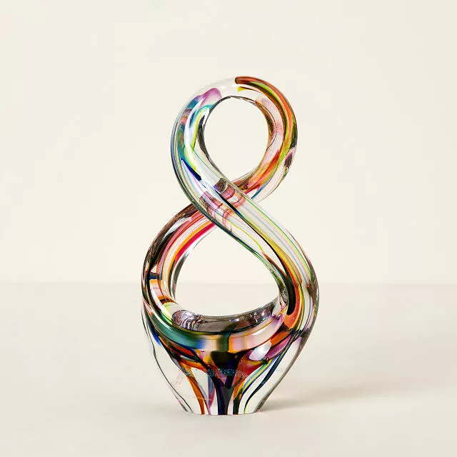 Rainbow Glass Infinity Sculpture