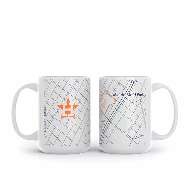 Uncommon Goods | Houston Astros - MLB Ballpark Map Mug | Baseball Fans |  4.7-Star Rated