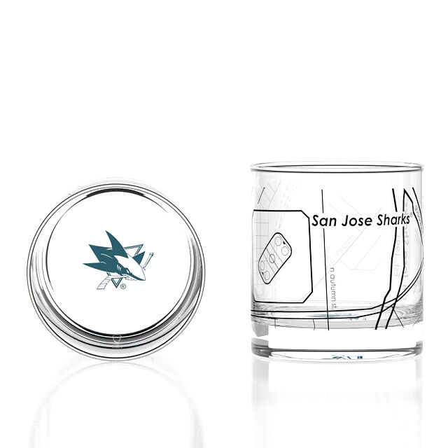 Uncommon Goods NHL Arena Map Glasses - Set of 2 in San Jose Sharks at Nordstrom