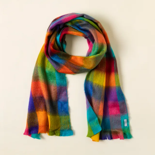 Uncommon Goods | Seamless Rainbow Scarf | Alpaca Scarf | 4.9-Star