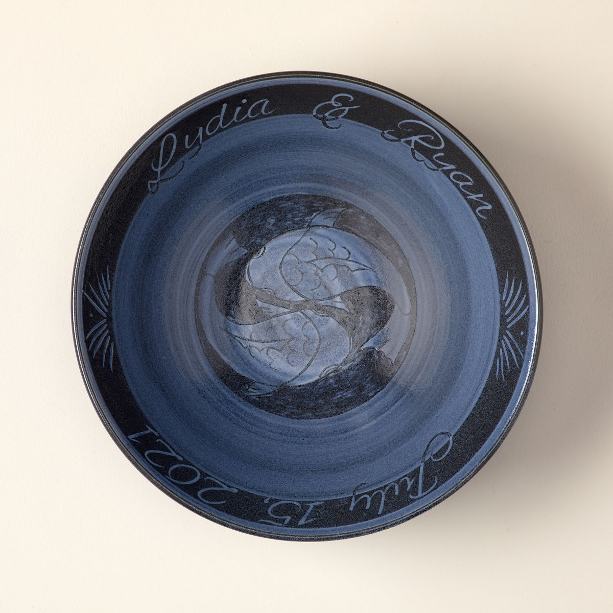 Personalized Swimming Together Wedding Bowl