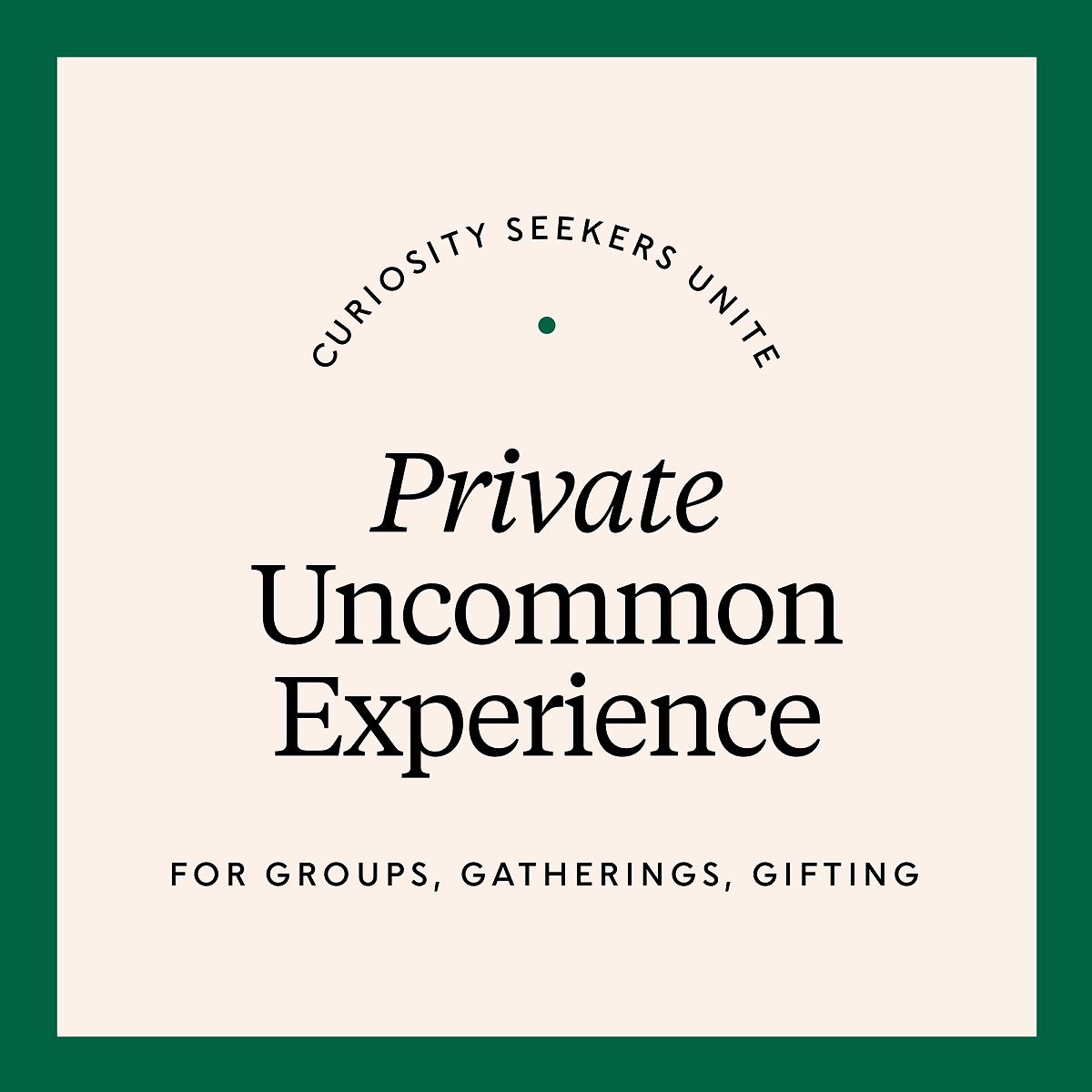Corporate Uncommon Experiences - Corporate Experience Package