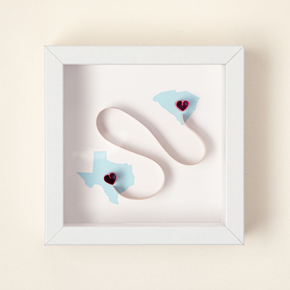 Love Across States 3D Art