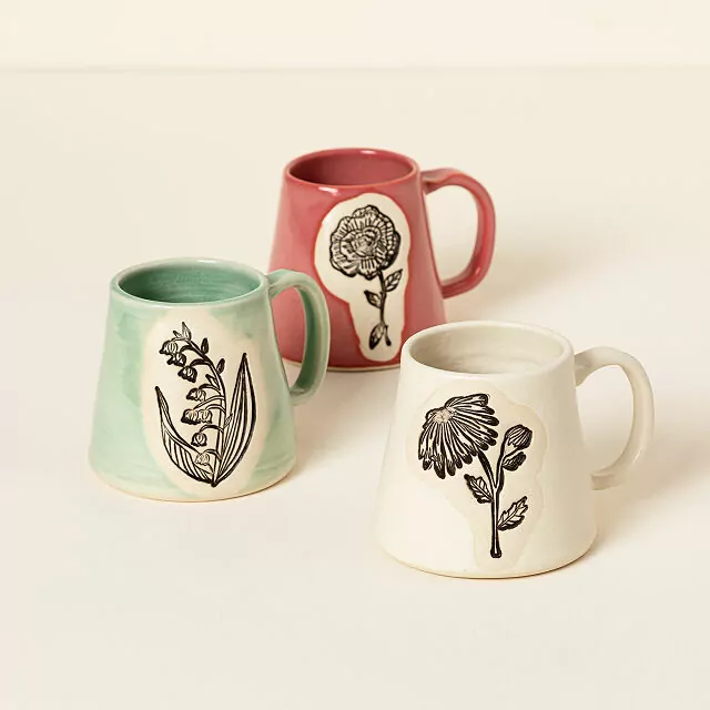 Birth Month Flower Handmade Mugs Birthday Mugs Goods