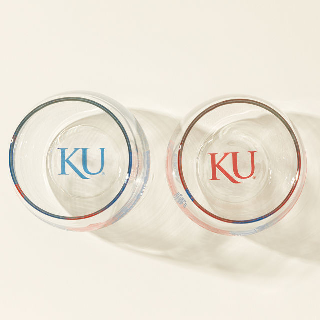 College Cityscape Wine Glasses - Set of 2