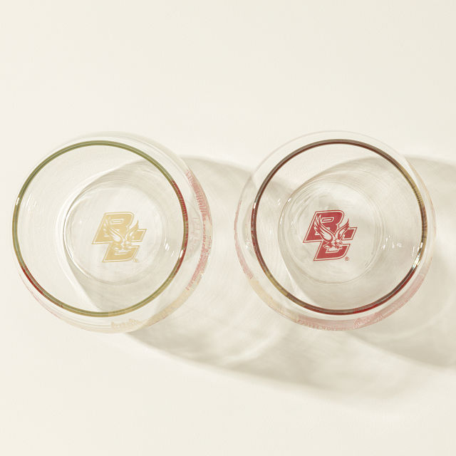 College Cityscape Wine Glasses - Set of 2