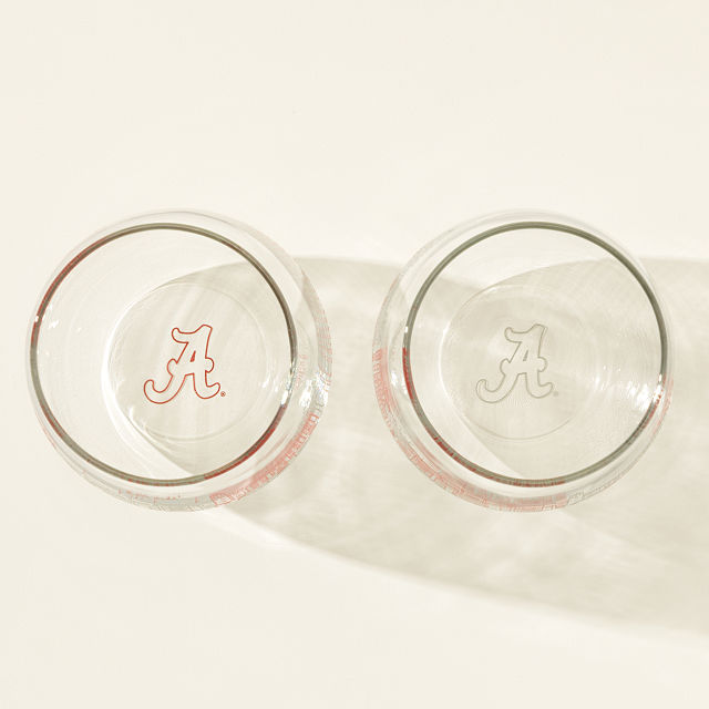 College Cityscape Wine Glasses - Set of 2