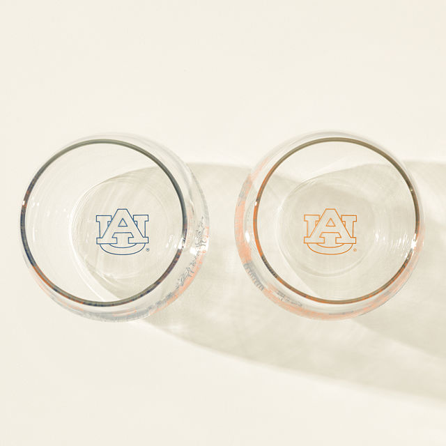 College Cityscape Wine Glasses - Set of 2