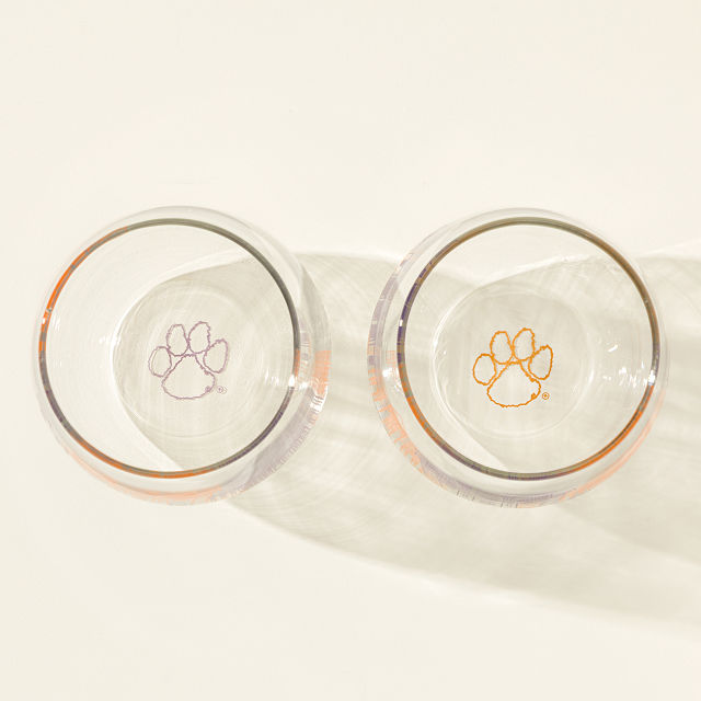 College Cityscape Wine Glasses - Set of 2