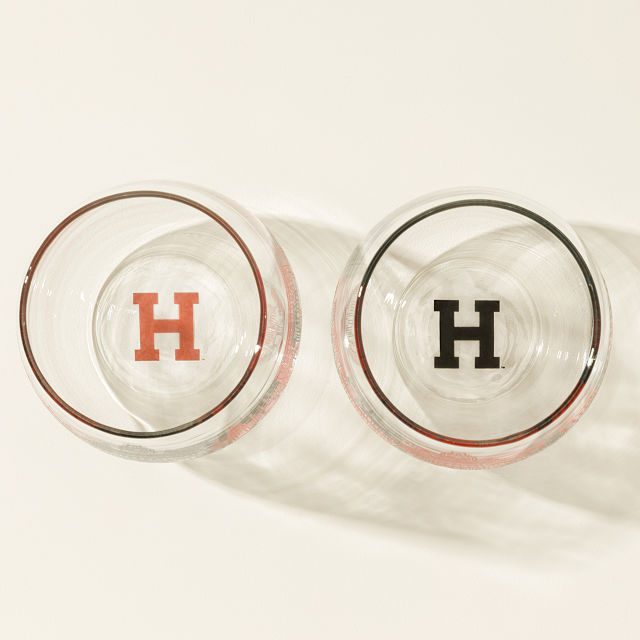 College Cityscape Wine Glasses - Set of 2