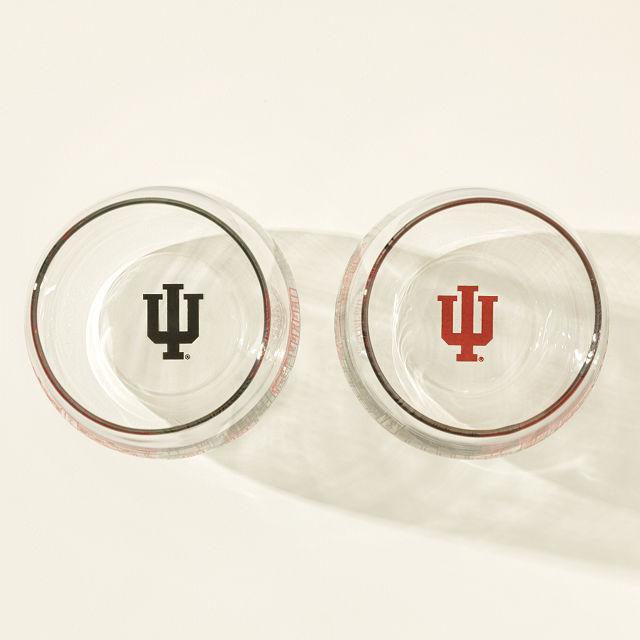 College Cityscape Wine Glasses - Set of 2