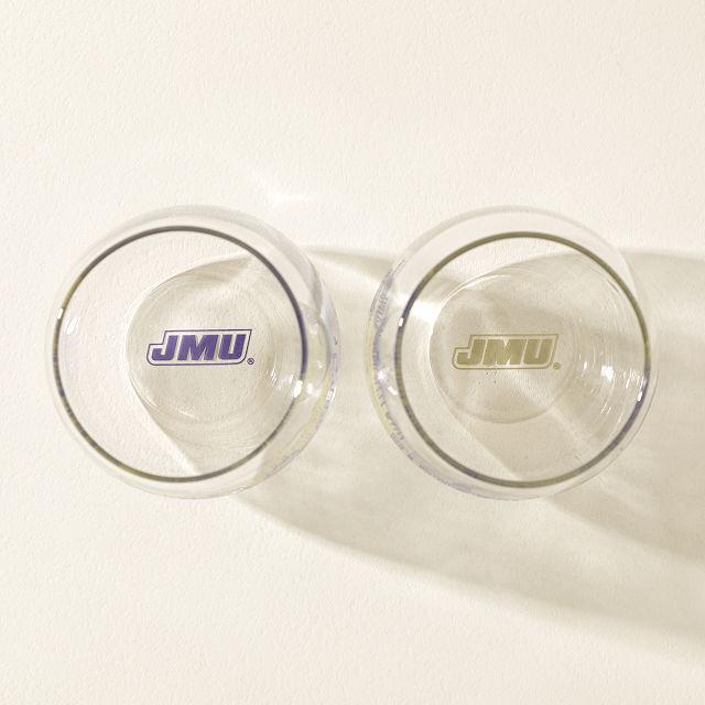 College Cityscape Wine Glasses - Set of 2