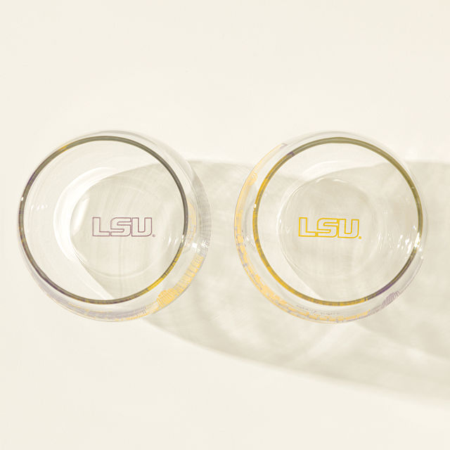College Cityscape Wine Glasses - Set of 2