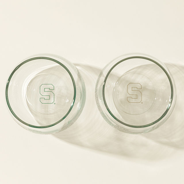 College Cityscape Wine Glasses - Set of 2