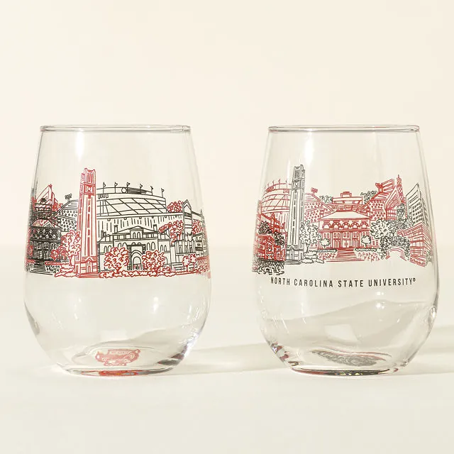 mud wine glasses Mud Pie Oars Lake Wine Glass Set in Green main image 0