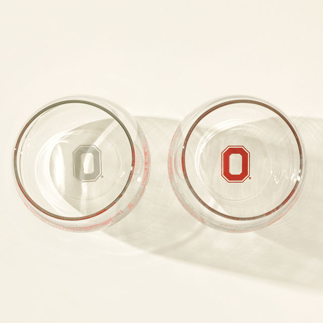 College Cityscape Wine Glasses - Set of 2