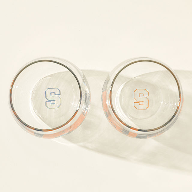 College Cityscape Wine Glasses - Set of 2
