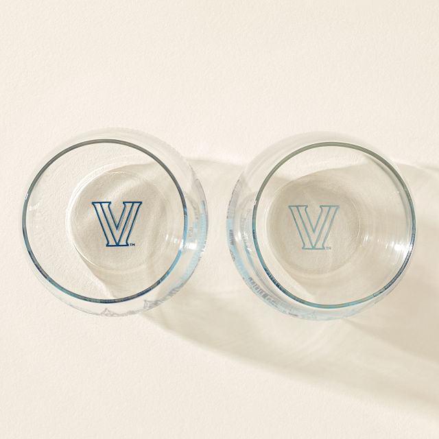 College Cityscape Wine Glasses - Set of 2