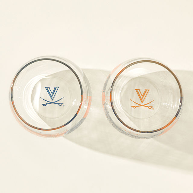 College Cityscape Wine Glasses - Set of 2